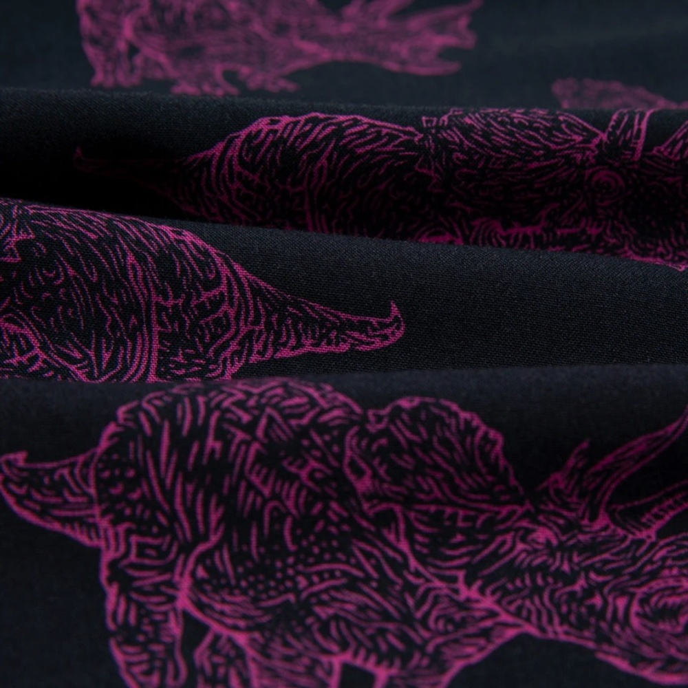 CHUBBIES Men's The Pink Triceratop (Rayon Full-Button) - L - Picture 6 of 12